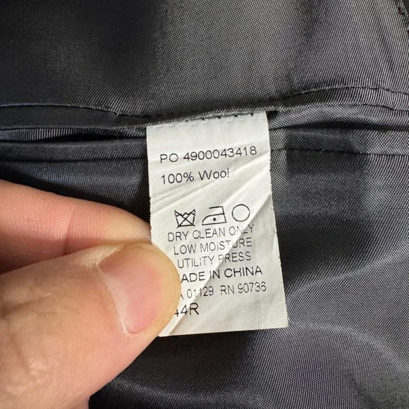 Calvin Klein Extreme Slim Fit Charcoal Wool Double Breasted Blazer‎ 44R - Picture 4 of 10